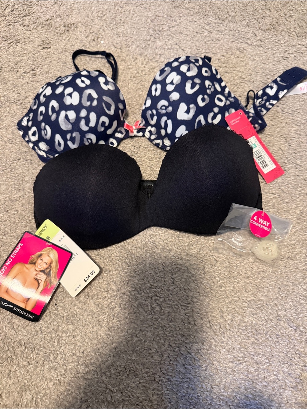 Strapless bra and T-shirt bra 34B NWT